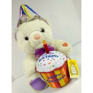 Animated Happy Birthday Bear 9" Plush + BABear workshop B-Day Cupcake Gift Decor